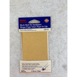 Master Mechanic block sandpaper 120 grit NIP